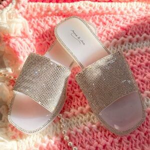 Elegant Silver Rhinestone Sandals